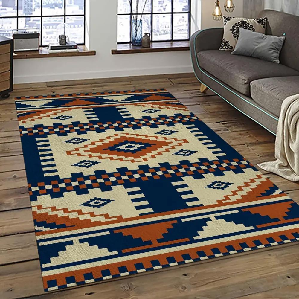 Aztec southwestern geometric shape pattern carpet area rug best gift for home decor event gift asg78 Rectangle Rug