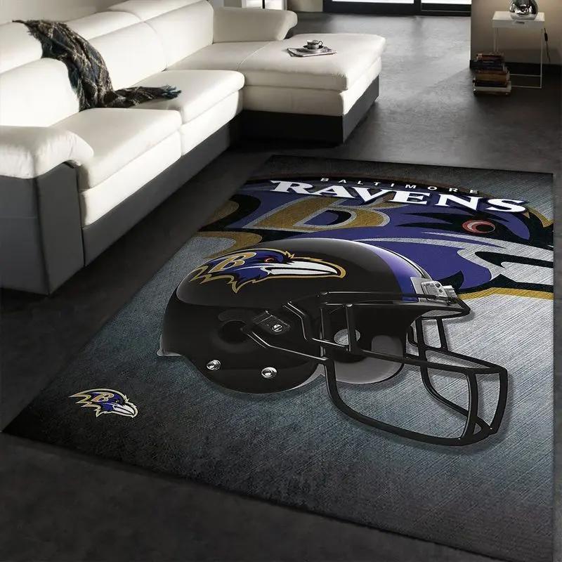 Baltimore ravens area rug nfl football living room home decor carpet 10 Rectangle Rug