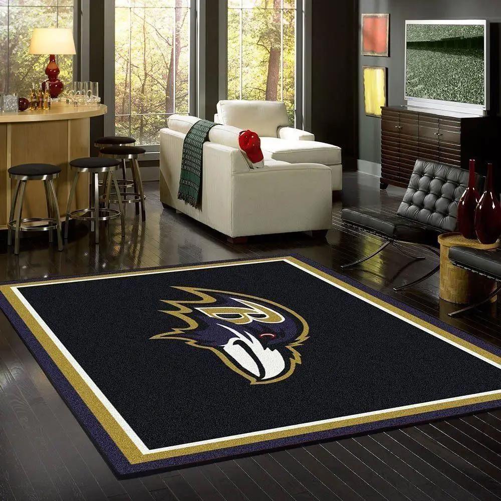 Baltimore ravens rug football rug rug regtangle carpet floor decor home decor Rectangle Rug