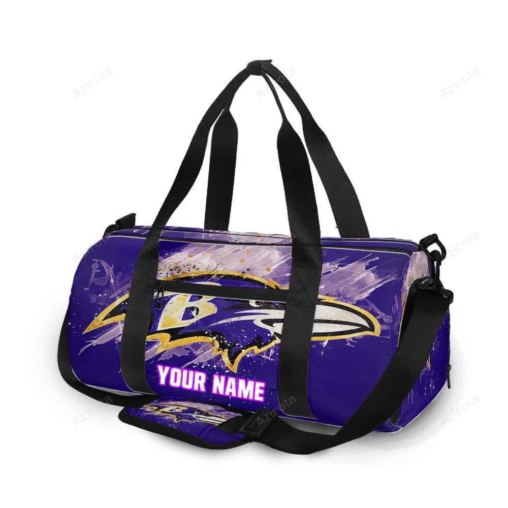 Baltimore ravens texture2 personalized name travel bag gym bag 1659 Travel Bag