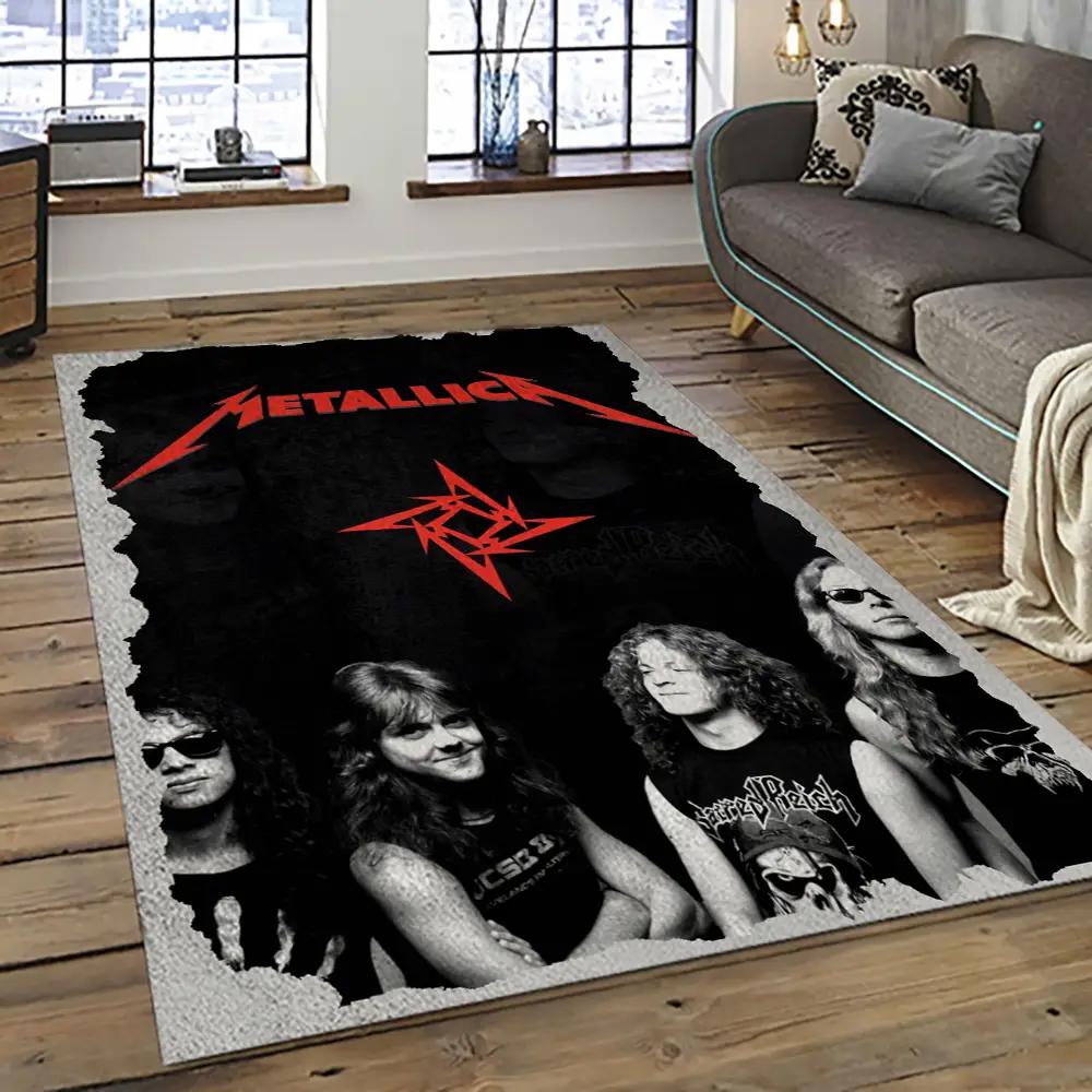 Band metallica music carpet rectangle area rug for living room bedroom decor ma27 Rectangle Rug
