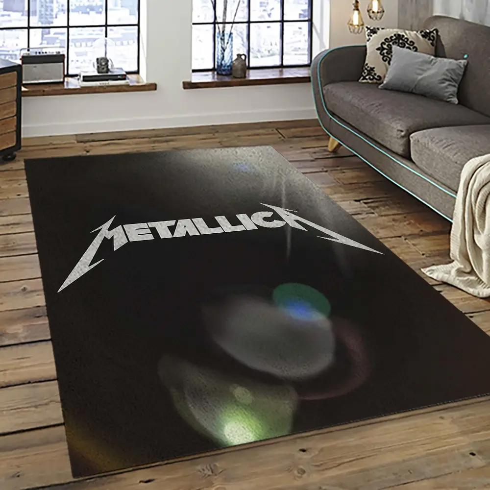Band metallica music carpet rectangle area rug for living room bedroom decor ma59 Rectangle Rug