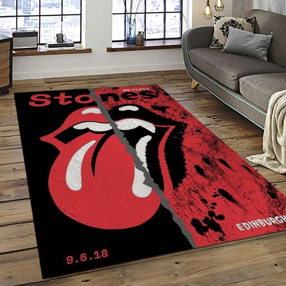Band the rolling stones music carpet rectangle area rug for living room bedroom decor trs62 Rectangle Rug
