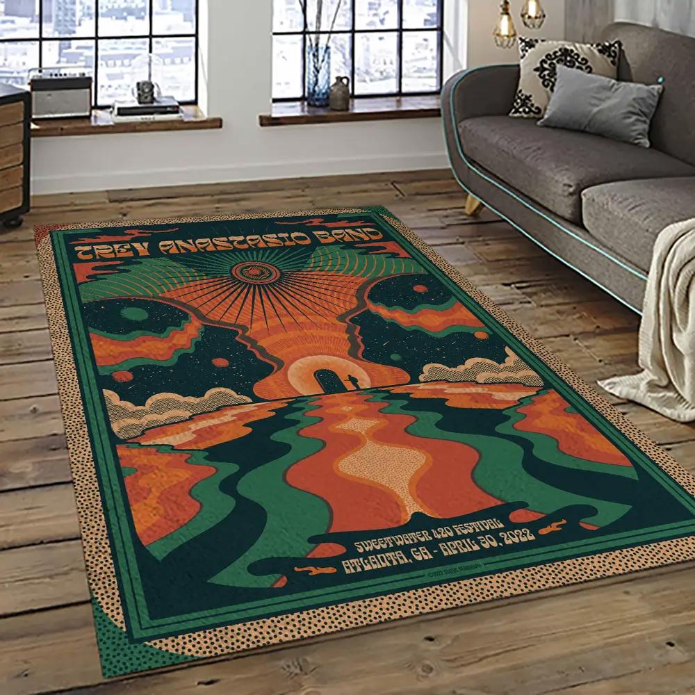 Band trey anastasio music concert music carpet rectangle area rug ta11 Rectangle Rug