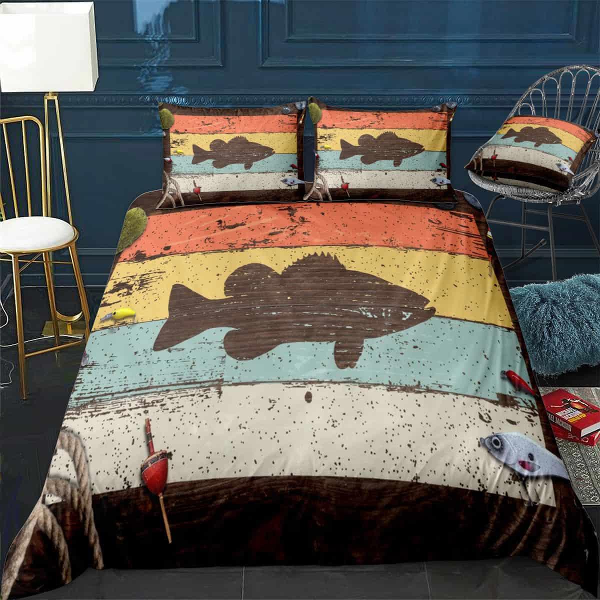Bass fishing bedding set Bedding Sets