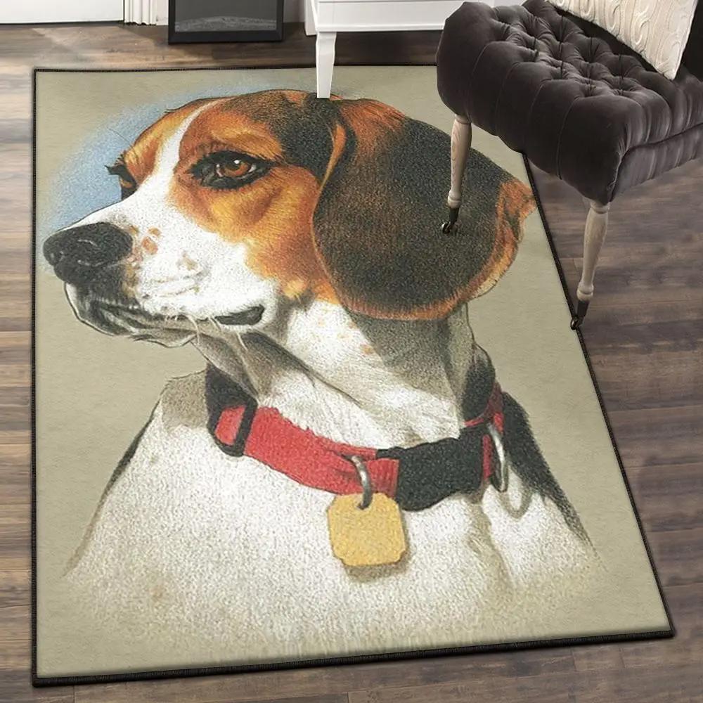 Beagle large area rugs, beagle rug Rectangle Rug