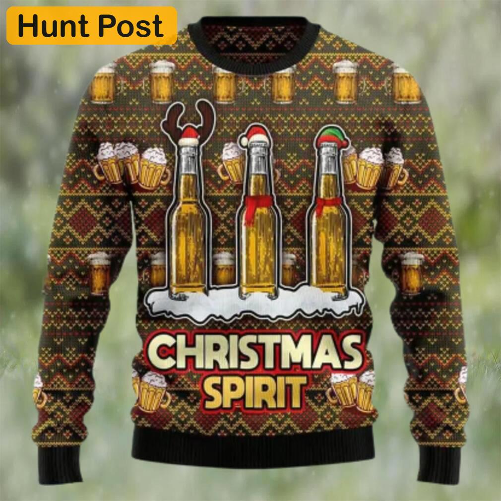 Beers christmas spirit ugly christmas sweater, faux wool sweater, international beer day, gifts for beer lovers, best christmas gifts for 2022 ? prinvity Christmas Ugly Sweater