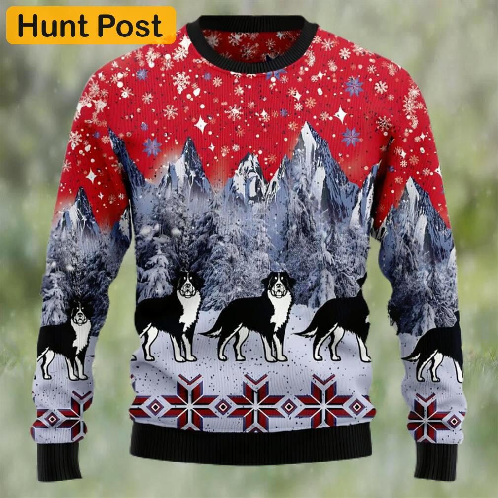 Bernese mountain dog snow ugly christmas sweater Christmas Ugly Sweater