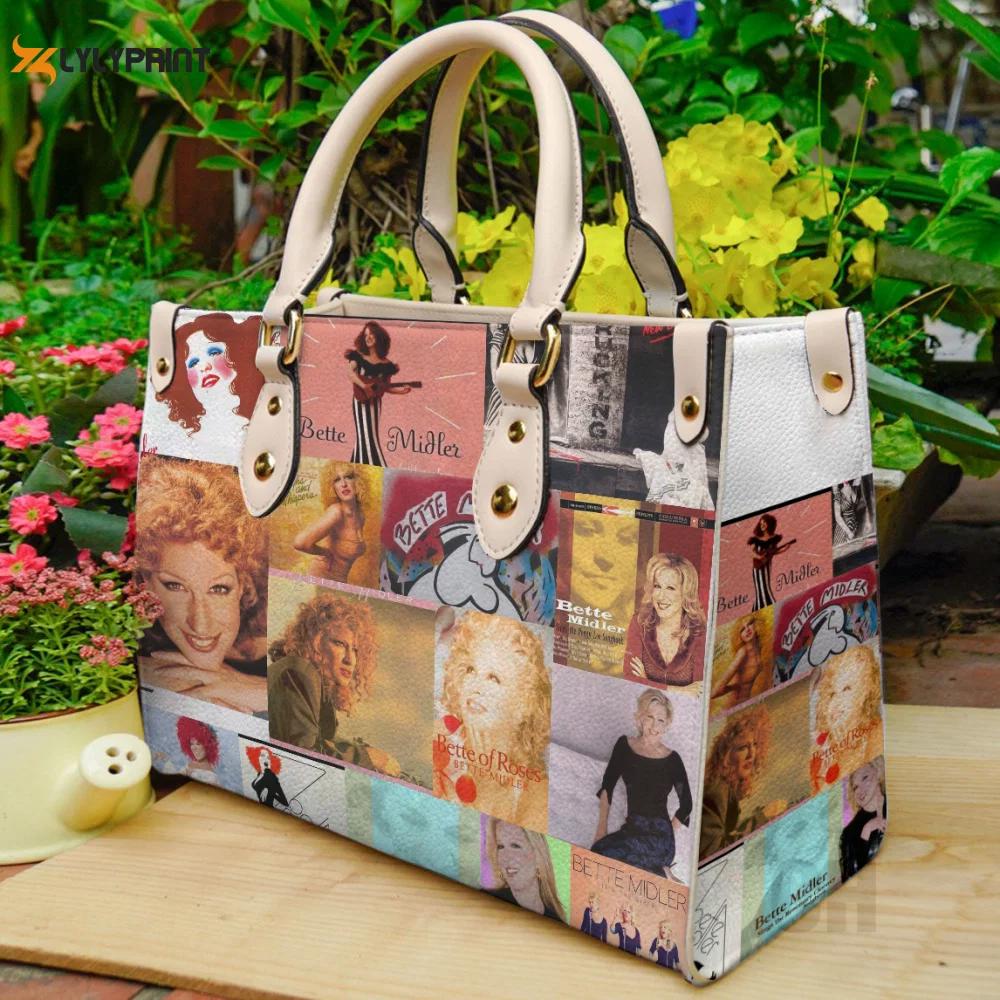 Bette midler leather bag for women gift 1624 Women Leather Hand Bag