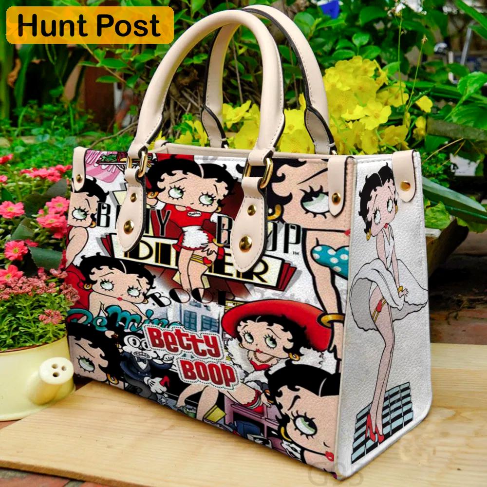 Betty boop 4 leather bag for women gift 4059 Women Leather Hand Bag