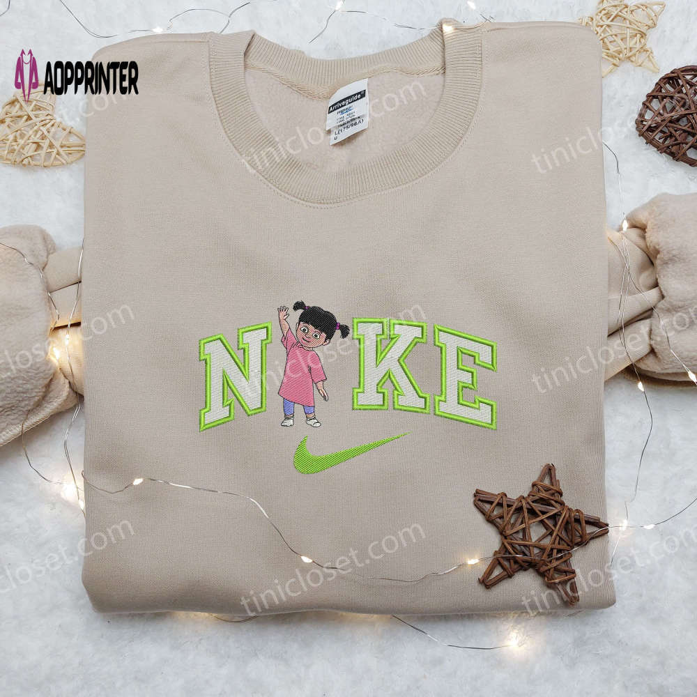 Boo x nike & monster inc embroidered shirts: customized and stylish nike apparel Embroidered Shirt