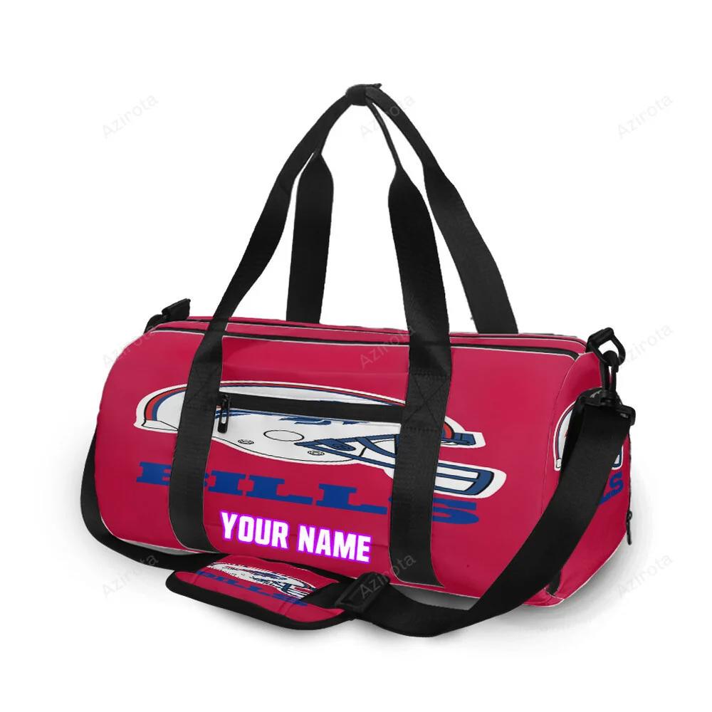Buffalo bills helmet logo personalized name travel bag gym bag 458 Travel Bag