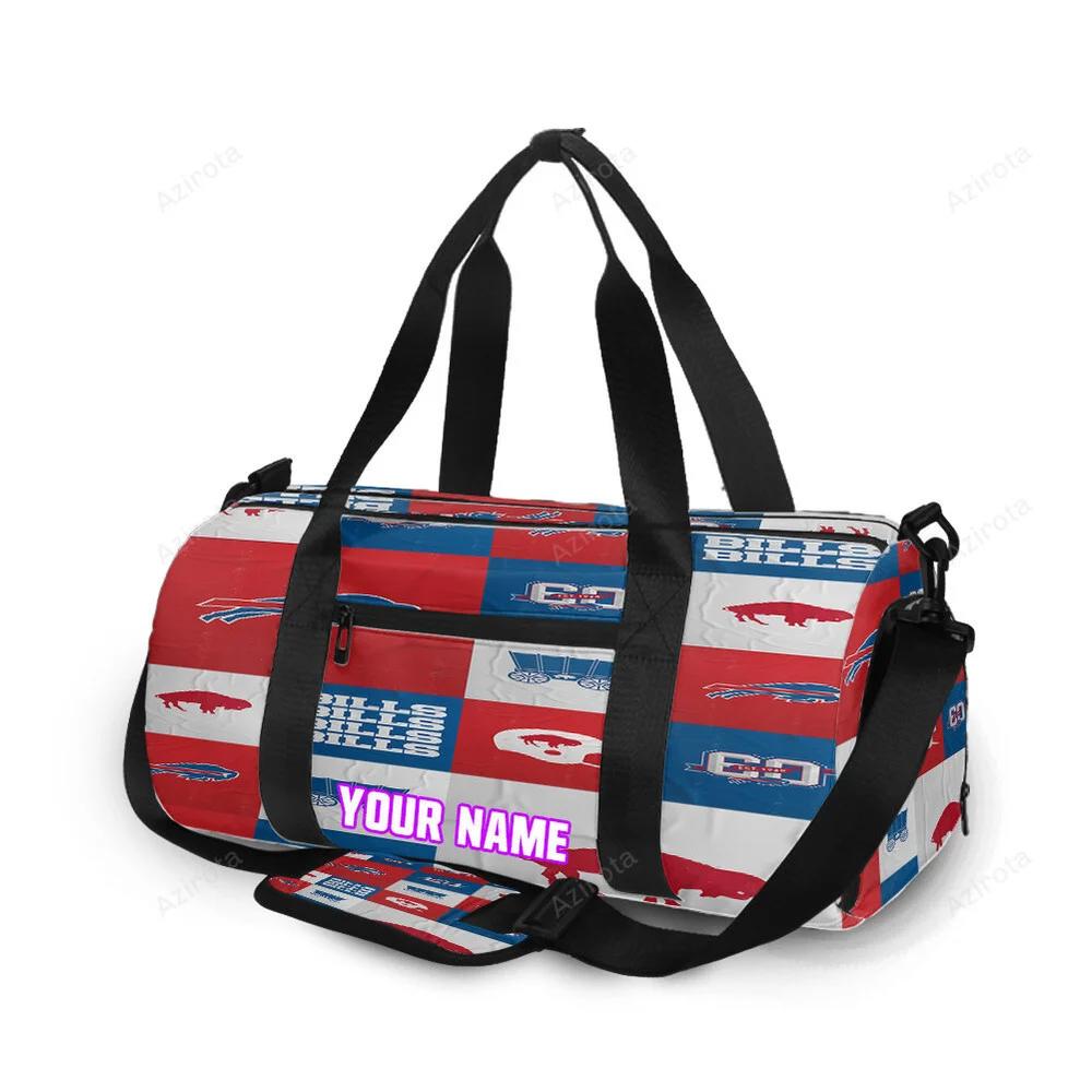 Buffalo bills logo v24 personalized name travel bag gym bag 238 Travel Bag