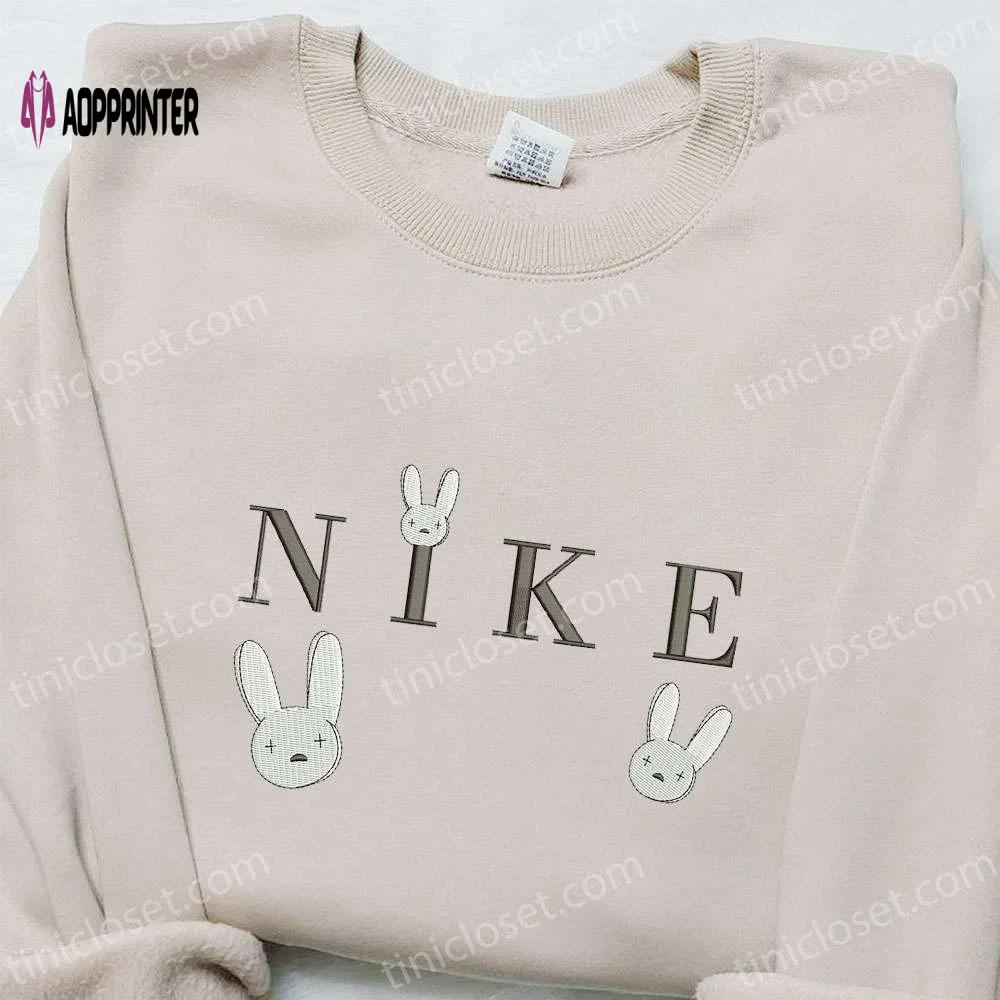 Bunny x nike embroidered shirt: animal-inspired nike inspired tee Embroidered Shirt
