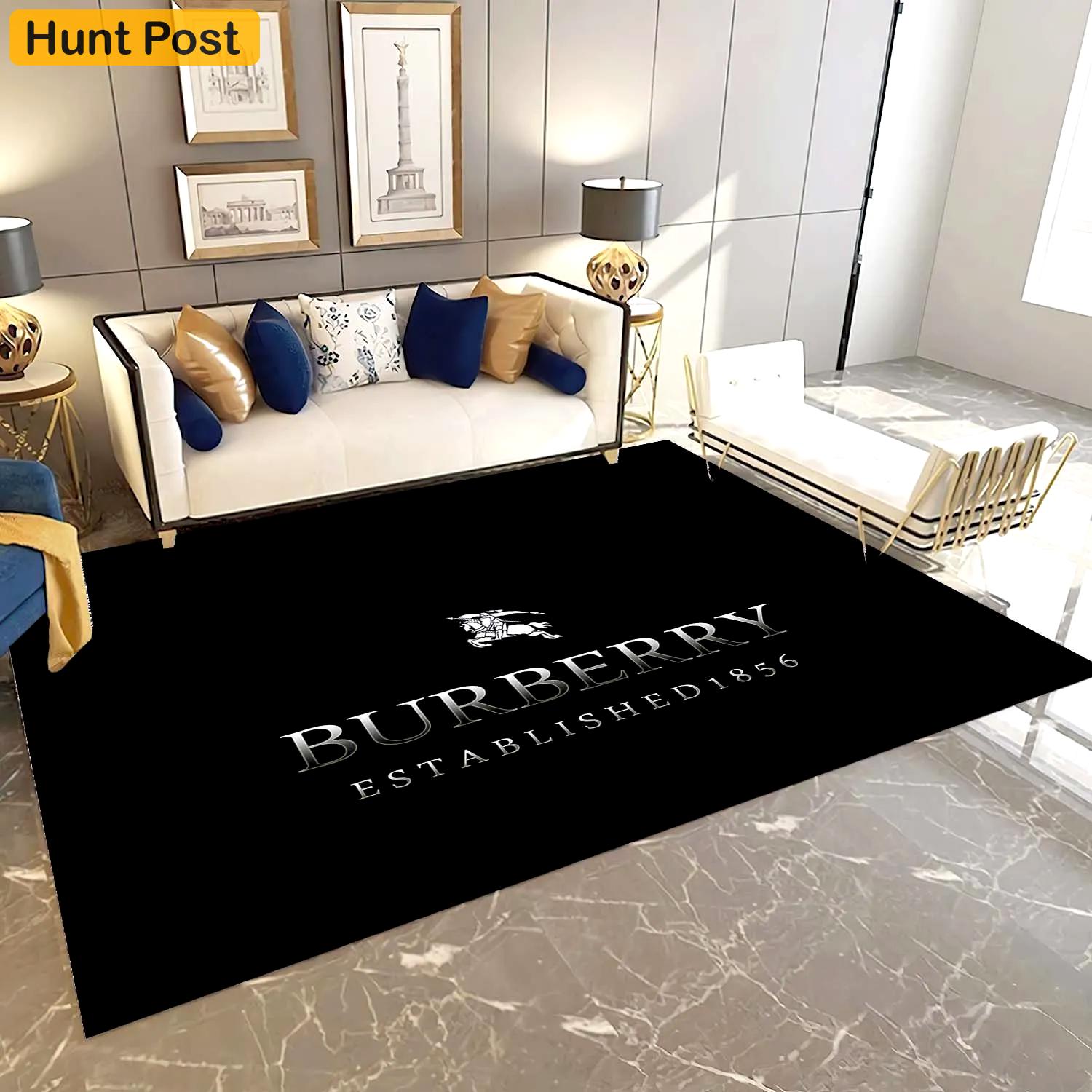 Burberry dark logo type 702. Upgrade Your Living Room with Luxury Home Decor: Area Carpets, Floor Decor, Door Mats, and Hot Gift Items with style a High-End Fashion Brand Rectangle Rug