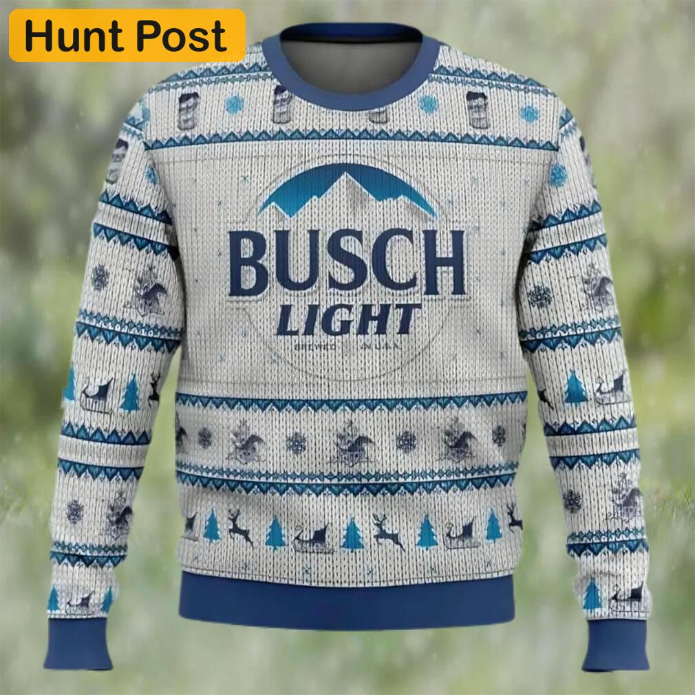Busch light beer christmas ugly sweater, faux wool sweater, international beer day, gifts for beer lovers, best christmas gifts for 2022 ? prinvity Christmas Ugly Sweater
