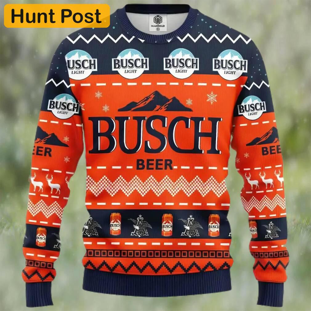 Busch light beer ugly christmas sweater, faux wool sweater, gifts for beer lovers, international beer day, best christmas gifts for 2022 ? prinvity Christmas Ugly Sweater