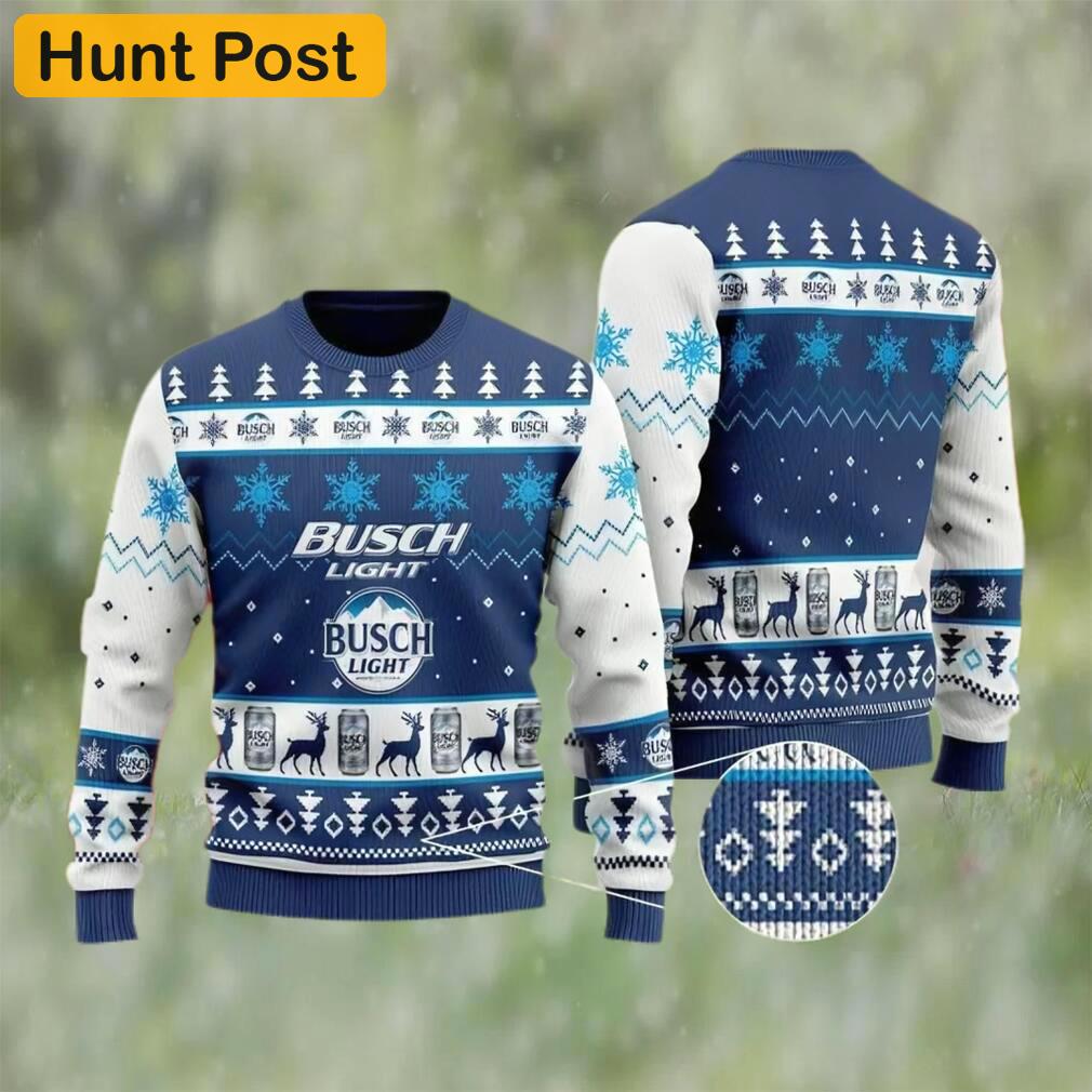 Busch light beer ugly christmas sweater, faux wool sweater, international beer day, gifts for beer lovers, best christmas gifts for 2022 ? prinvity Christmas Ugly Sweater