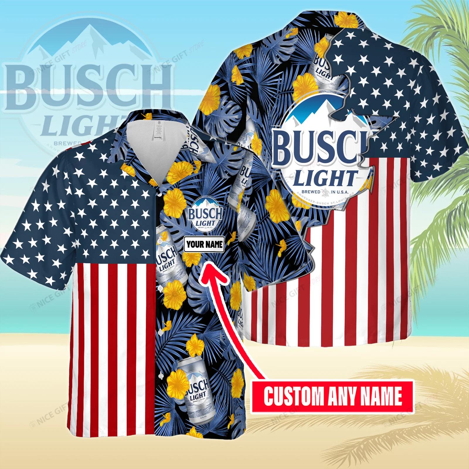 Busch light custom name hawaiian shirt  for men and women Hawaii Shirt