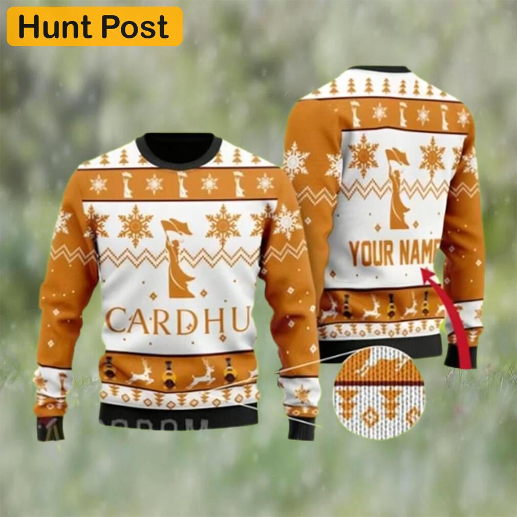 Cardhu whiskey custom ugly christmas ugly sweater Christmas Ugly Sweater