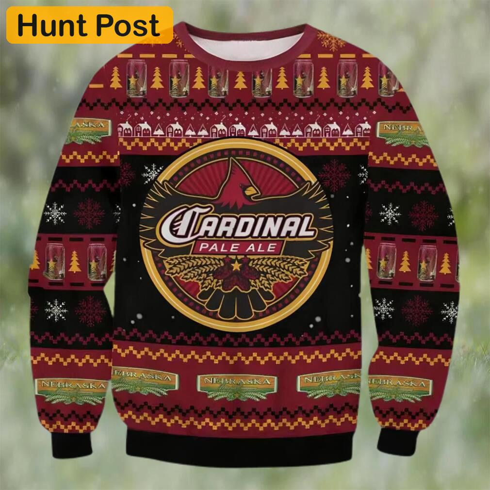 Cardinal pale ale beer ugly christmas sweater, faux wool sweater, international beer day, gifts for beer lovers, best christmas gifts for 2022 ? prinvity Christmas Ugly Sweater