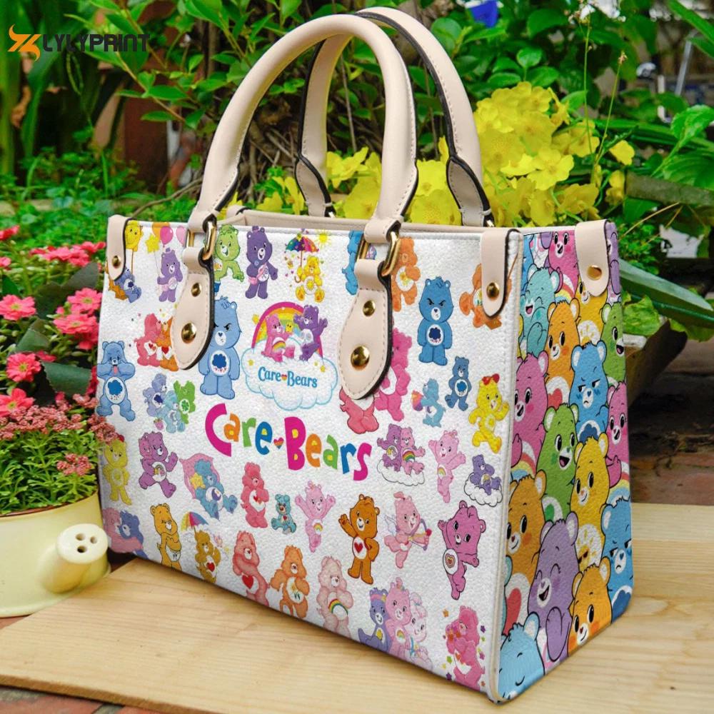 Care bears 3 leather  handbag gift for  women 3066 Women Leather Hand Bag