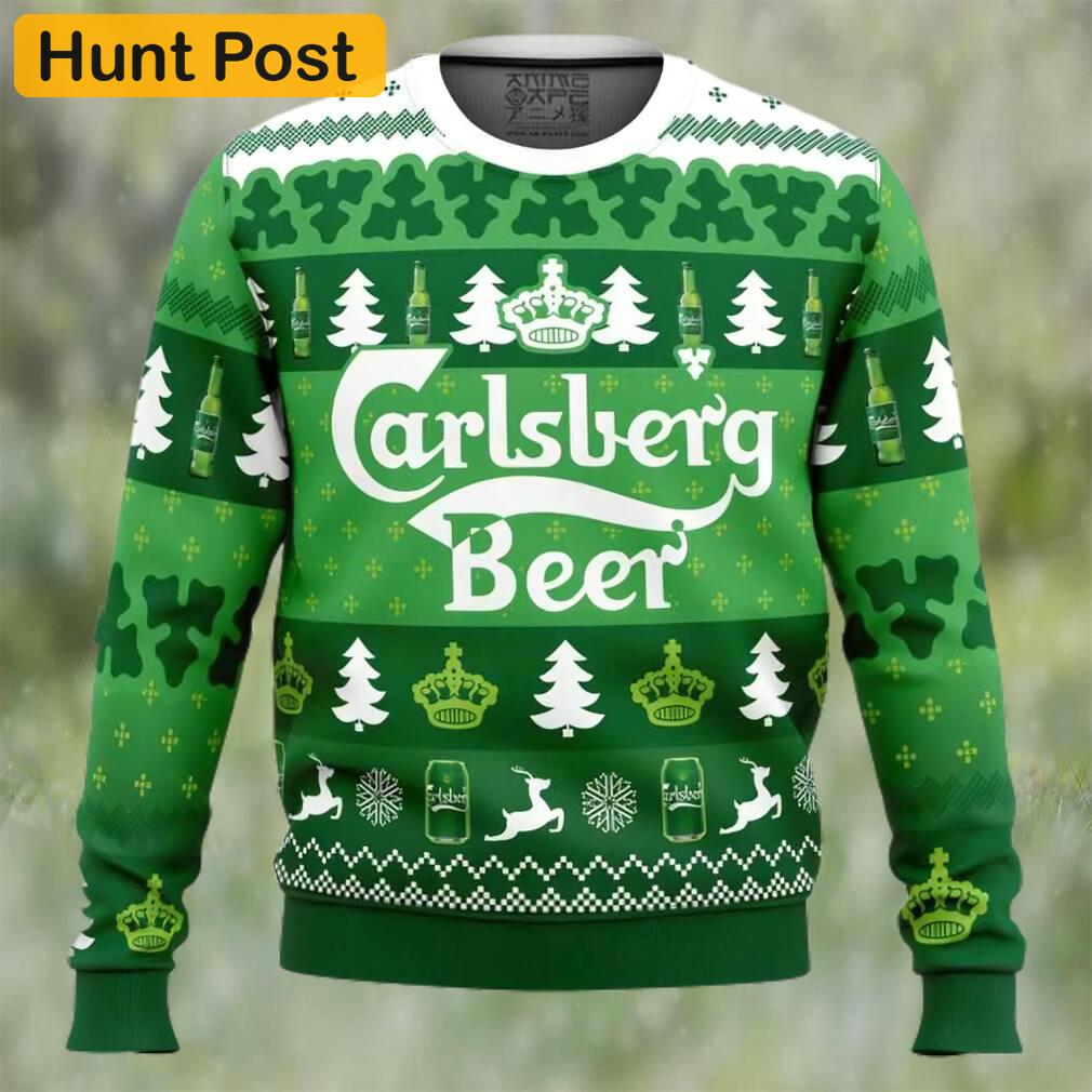 Carlsberg beer ugly christmas sweater, faux wool sweater, international beer day, gifts for beer lovers, best christmas gifts for 2022 ? prinvity Christmas Ugly Sweater
