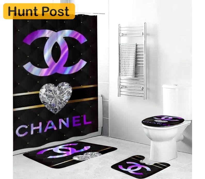 Chanel bathroom set bath mat hypebeast home decor luxury fashion brand Bathroom Set