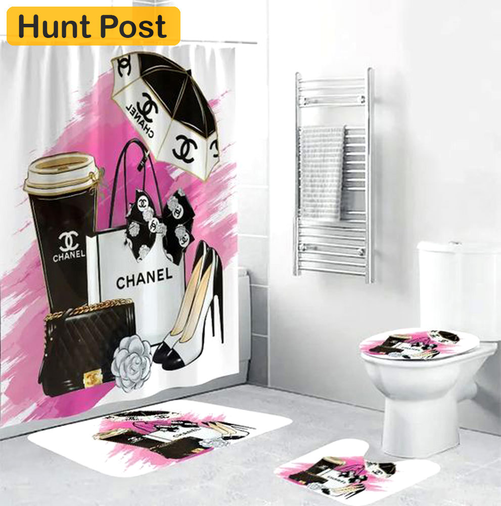 Chanel bathroom set hypebeast home decor luxury fashion brand bath mat Bathroom Set