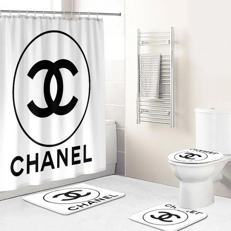 Chanel home decor hypebeast bath mat bathroom sets luxury fashion brand Bathroom Set