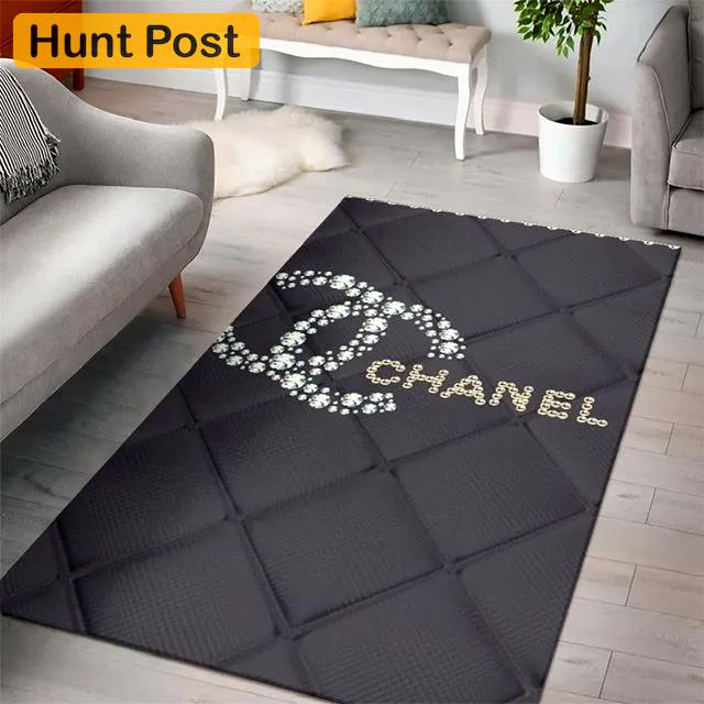 Chanel logo type 17. Upgrade Your Living Room with Luxury Home Decor: Area Carpets, Floor Decor, Door Mats, and Hot Gift Items with style a High-End Fashion Brand Rectangle Rug