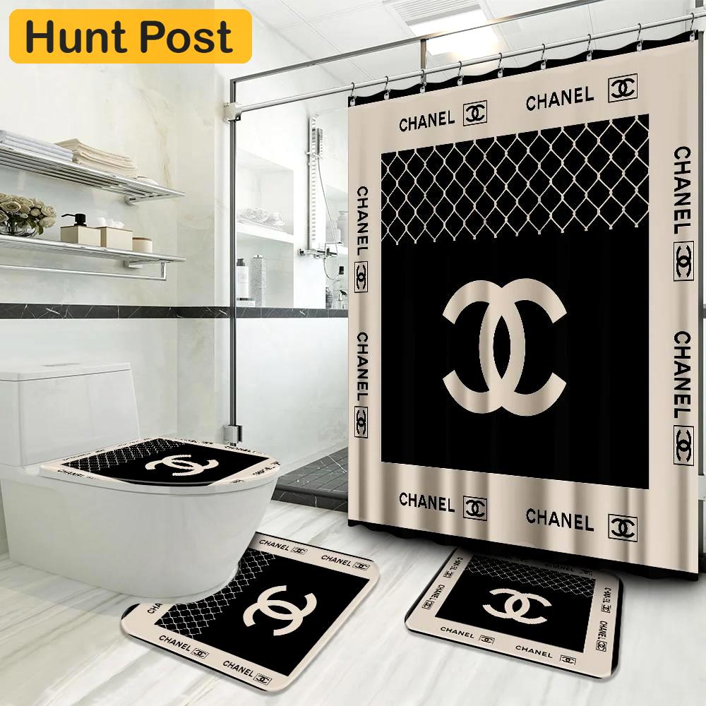Chanel luxury fashion brand bath mat home decor bathroom sets hypebeast Bathroom Set