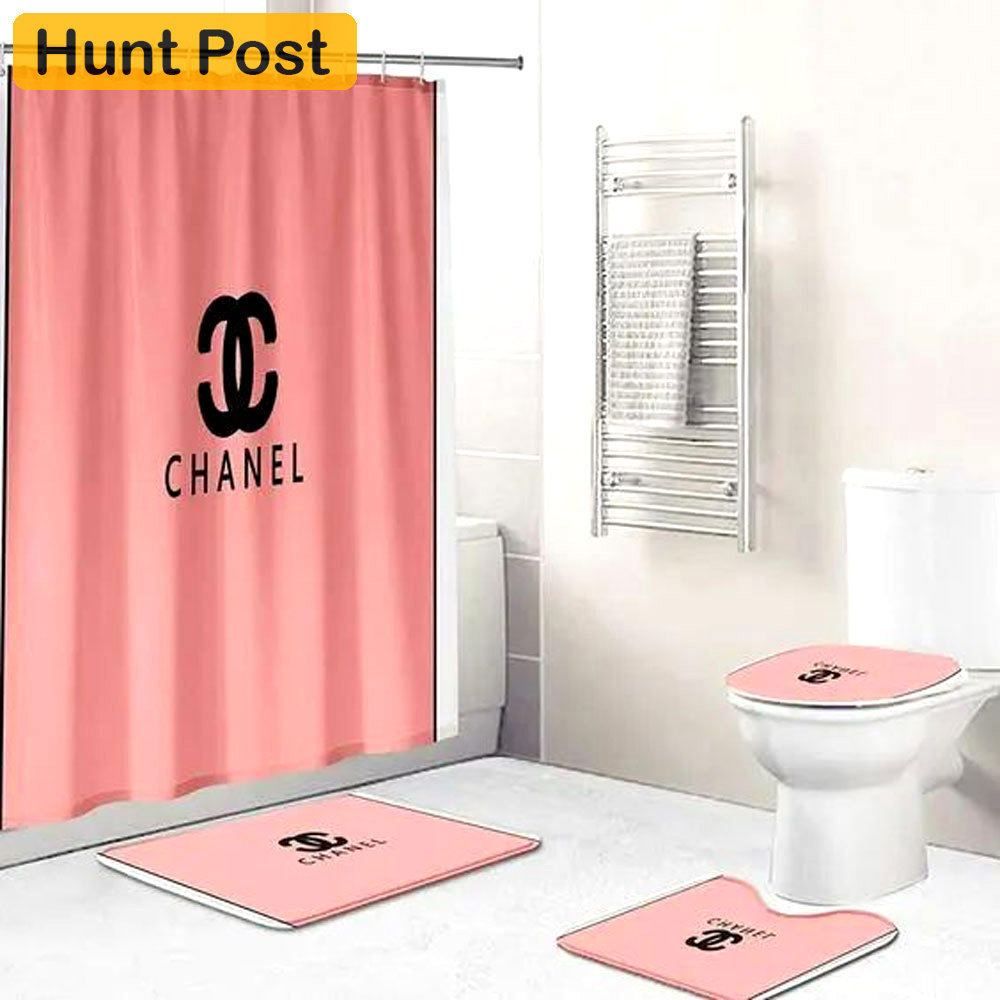 Chanel salmon bath mat home decor hypebeast luxury fashion brand bathroom sets Bathroom Set
