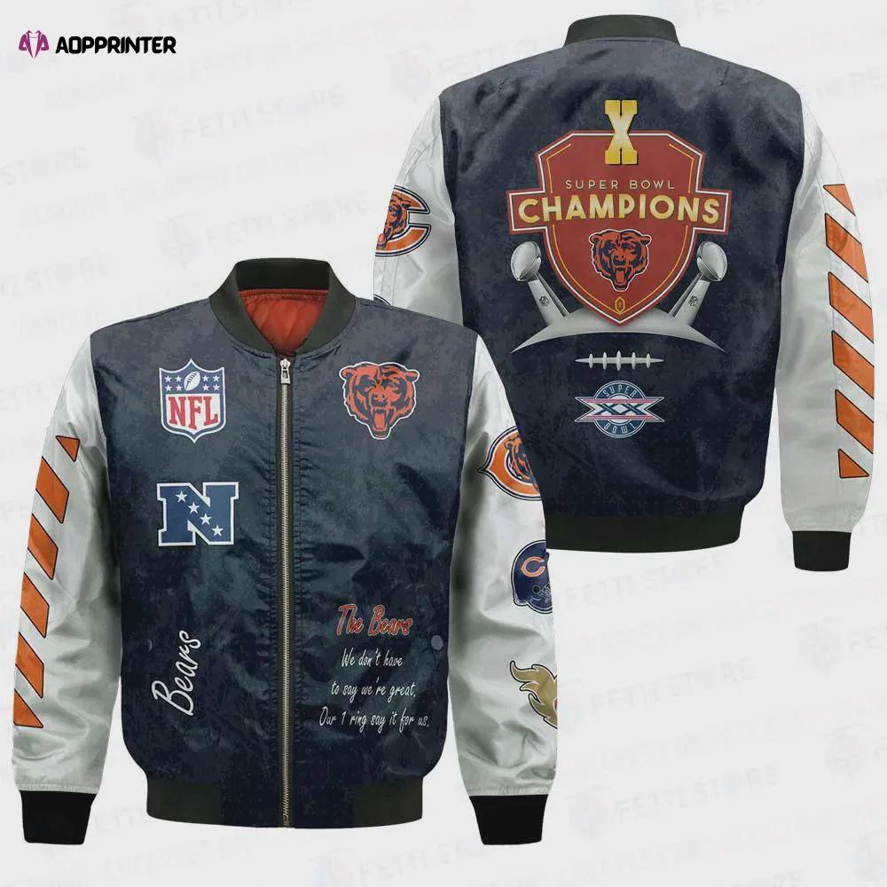 Chicago bears x champions design bomber jacket v1 Bomber Jacket