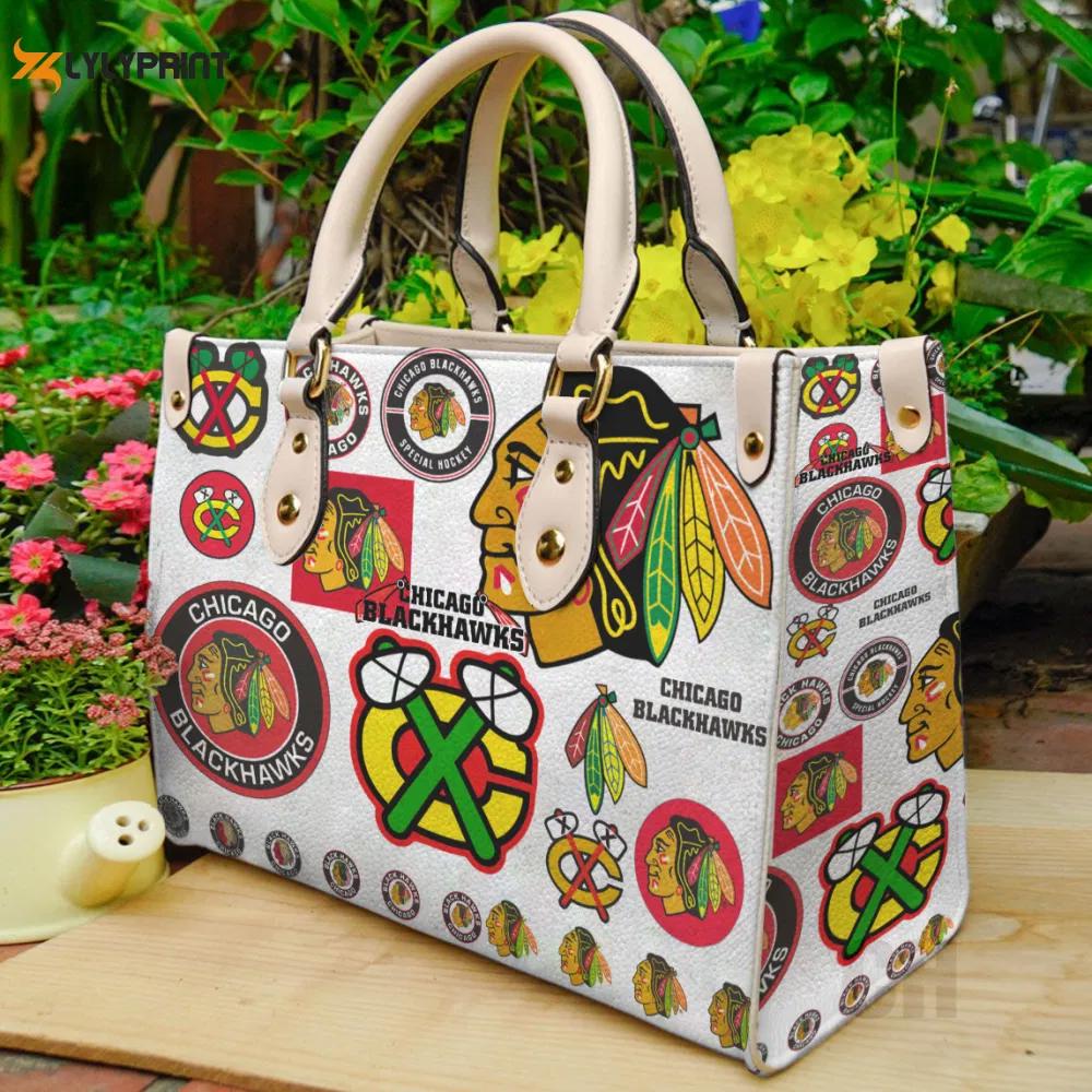 Chicago blackhawks leather bag for women gift 2208 Women Leather Hand Bag