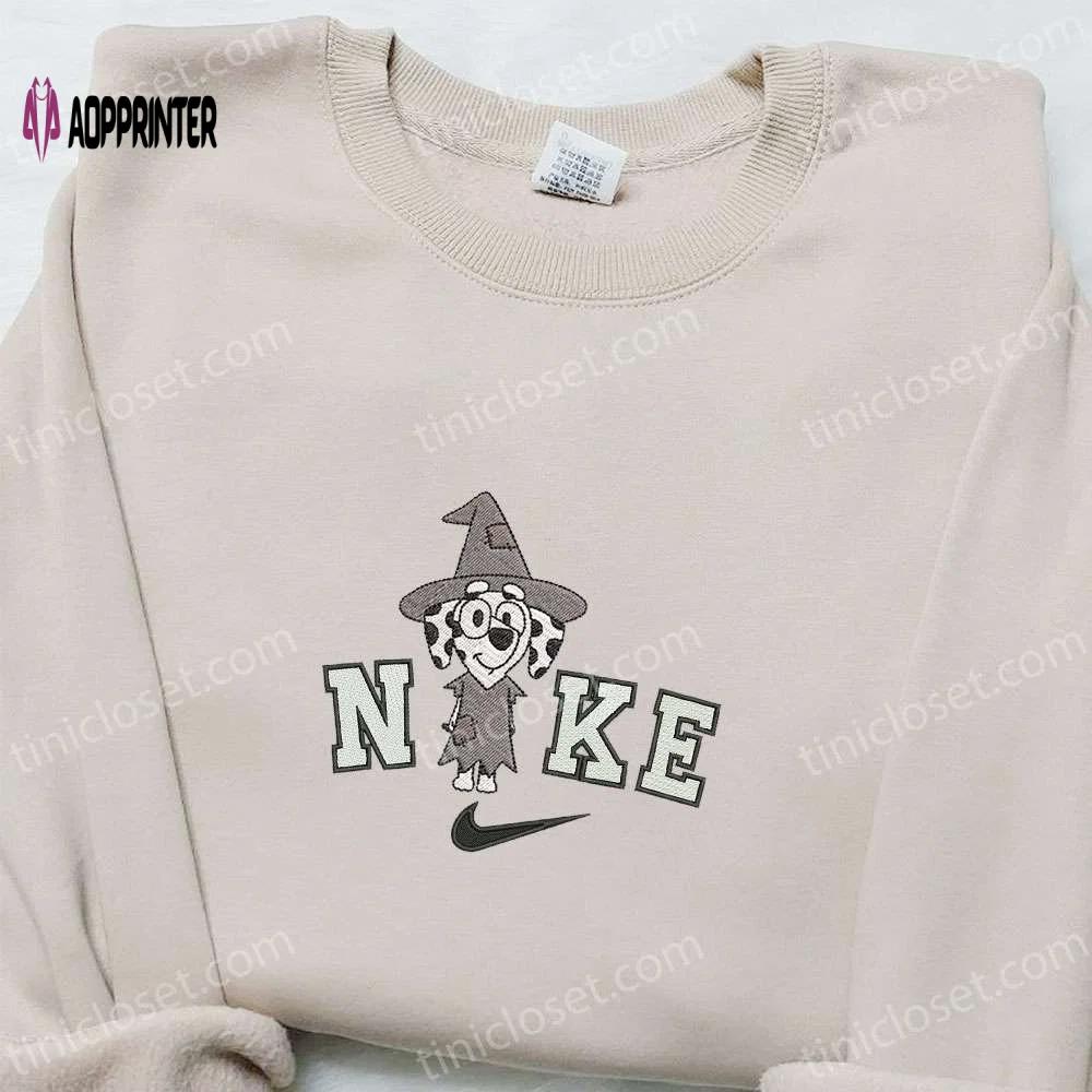 Chloe witch bluey x nike embroidered hoodie – adorable halloween sweatshirt Embroidered Shirt