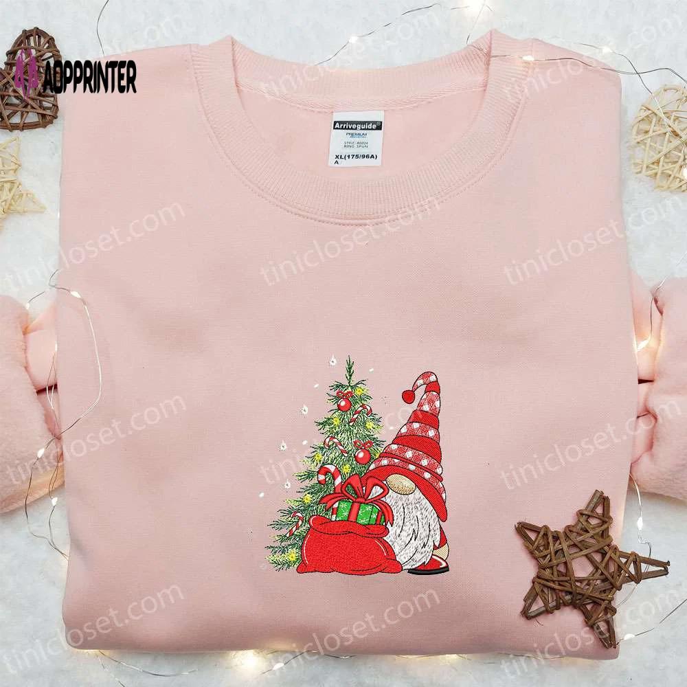 Christmas tree gnome hoodie: best holiday gift for family Embroidered Shirt