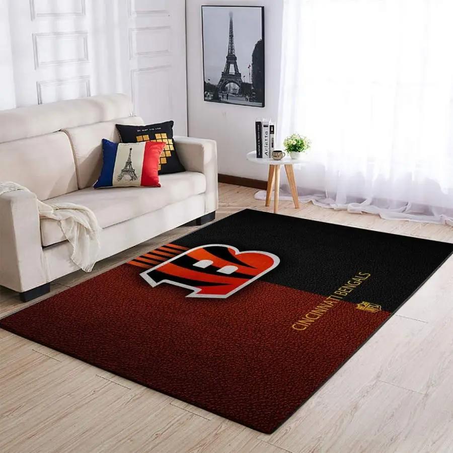 Cincinnati bengals area rug living room rug home decor nfl football 1910073 Rectangle Rug