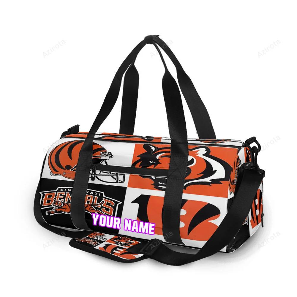 Cincinnati bengals emblem v2 personalized name travel bag gym bag 353 Travel Bag