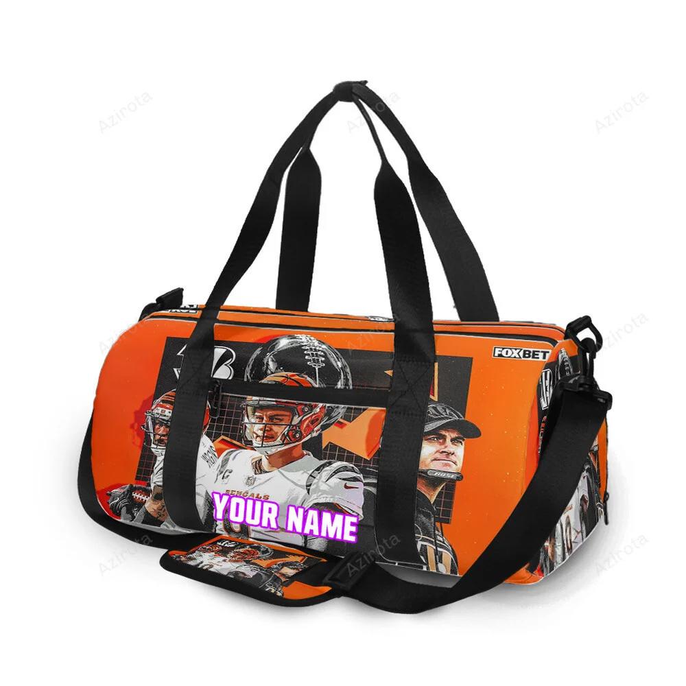 Cincinnati bengals team v9 personalized name travel bag gym bag 2024 Travel Bag