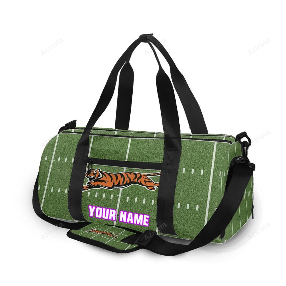 Cincinnati bengals tiger running field personalized name travel bag gym bag 780 Travel Bag