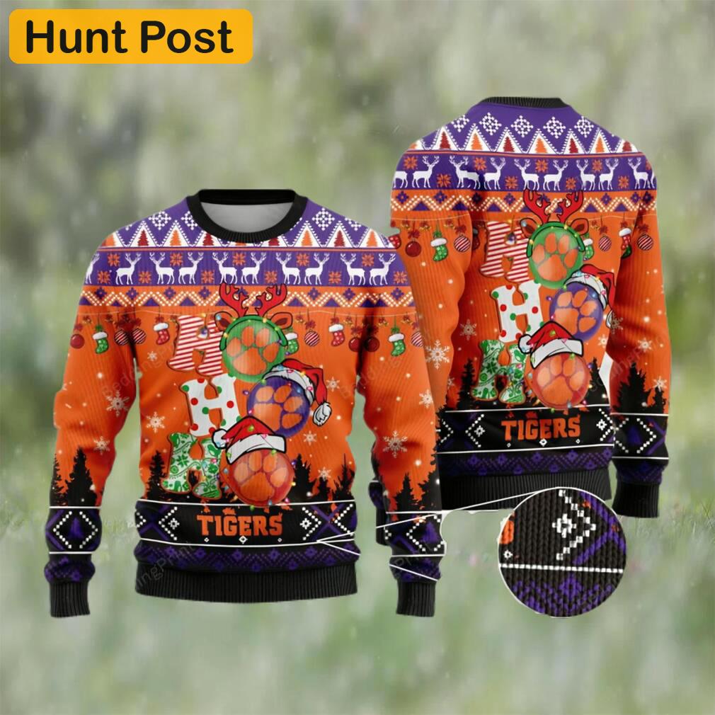 Clemson tigers ho ho ho ugly christmas sweater Christmas Ugly Sweater