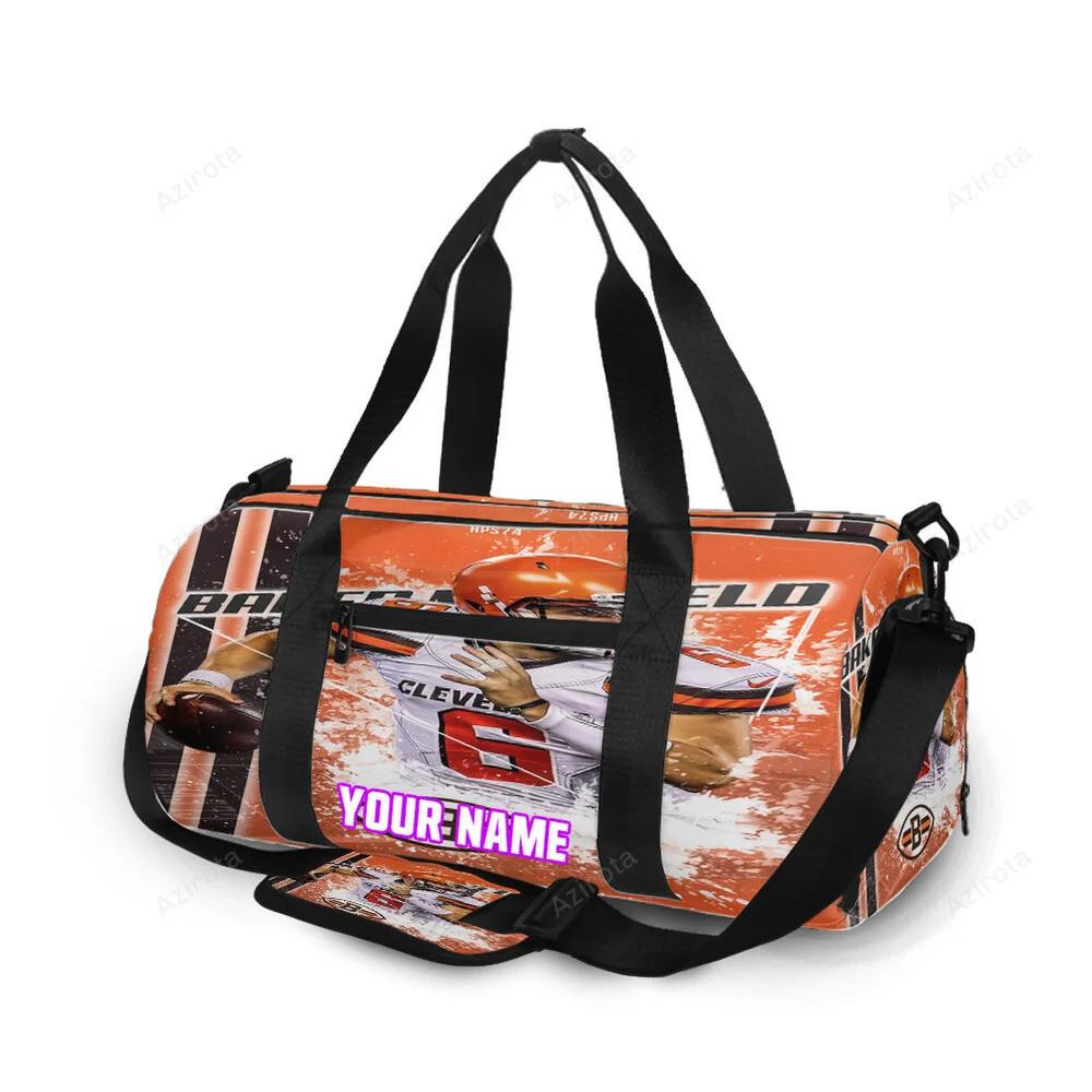 Cleveland browns baker mayfield 06 v3 personalized name travel bag gym bag 1883 Travel Bag