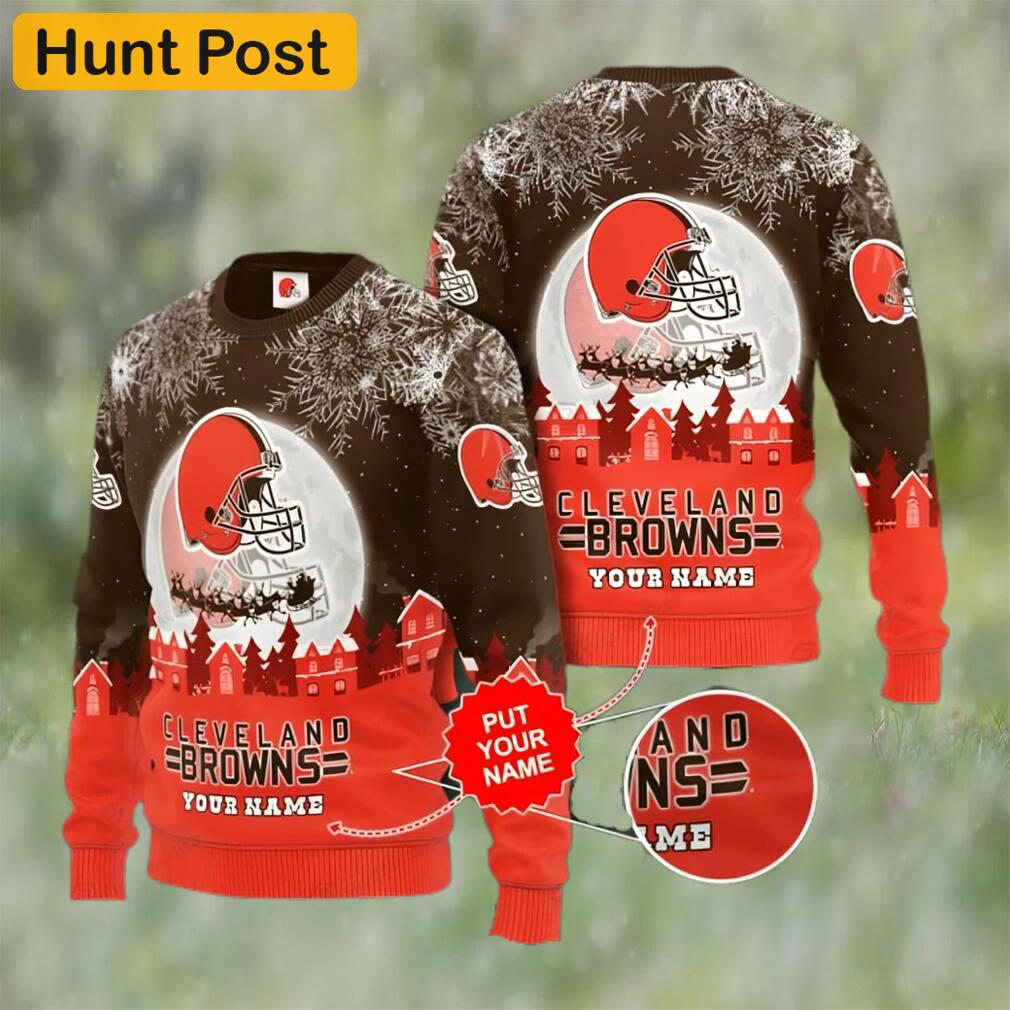 Cleveland browns custom name ugly christmas sweater Christmas Ugly Sweater