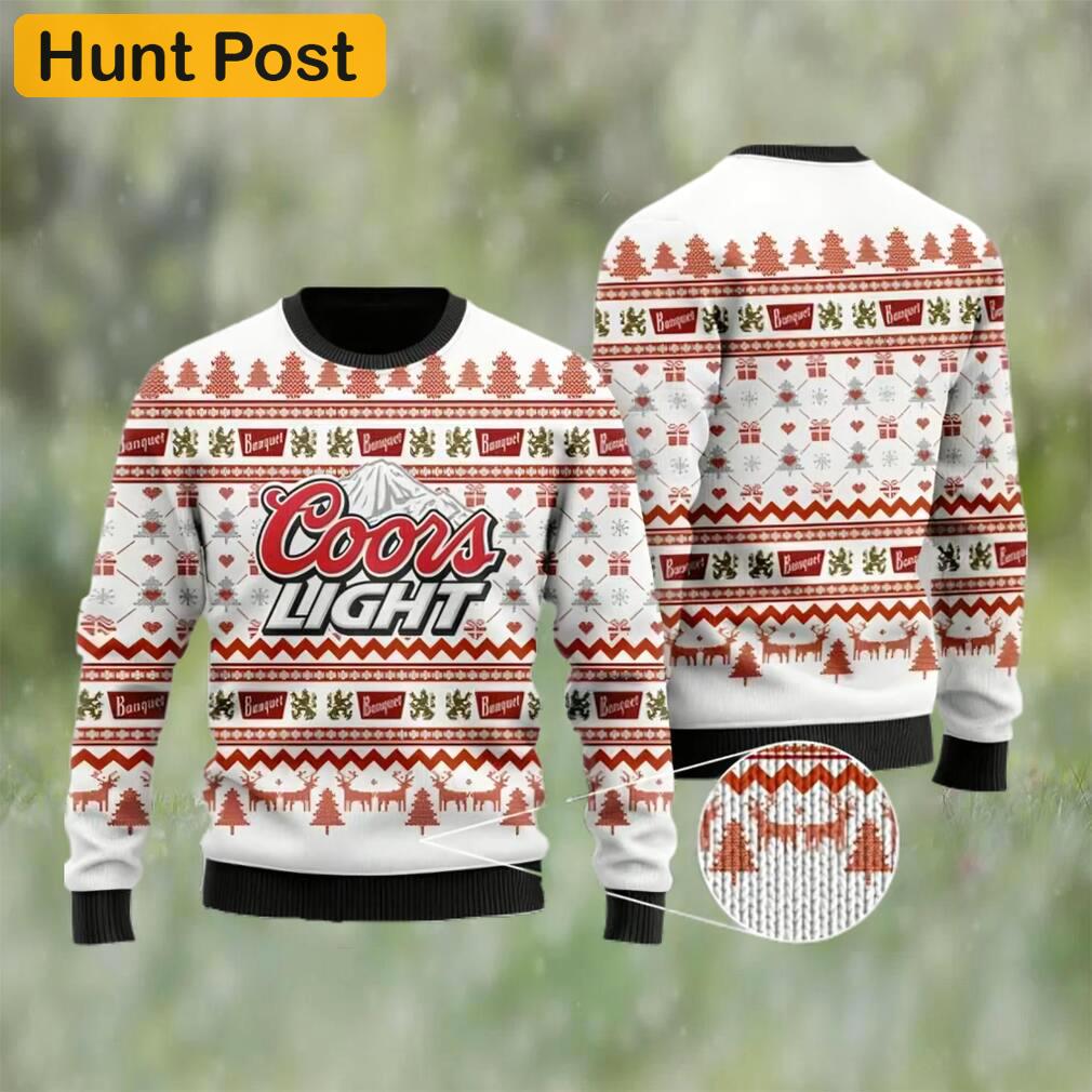 Coors light beer christmas ugly sweater, faux wool sweater, gifts for beer lovers, international beer day, best christmas gifts for 2022 ? prinvity Christmas Ugly Sweater