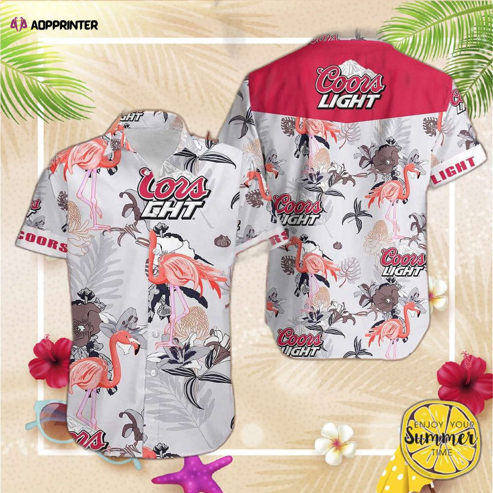 Coors light flamingo aloha shirt hawaiian aloha shirt, hwaiian for gift Hawaii Shirt