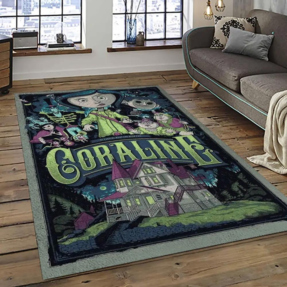 Coraline fantastic film movie carpet area rug home decor halloween gift best present for friends cr21 Rectangle Rug