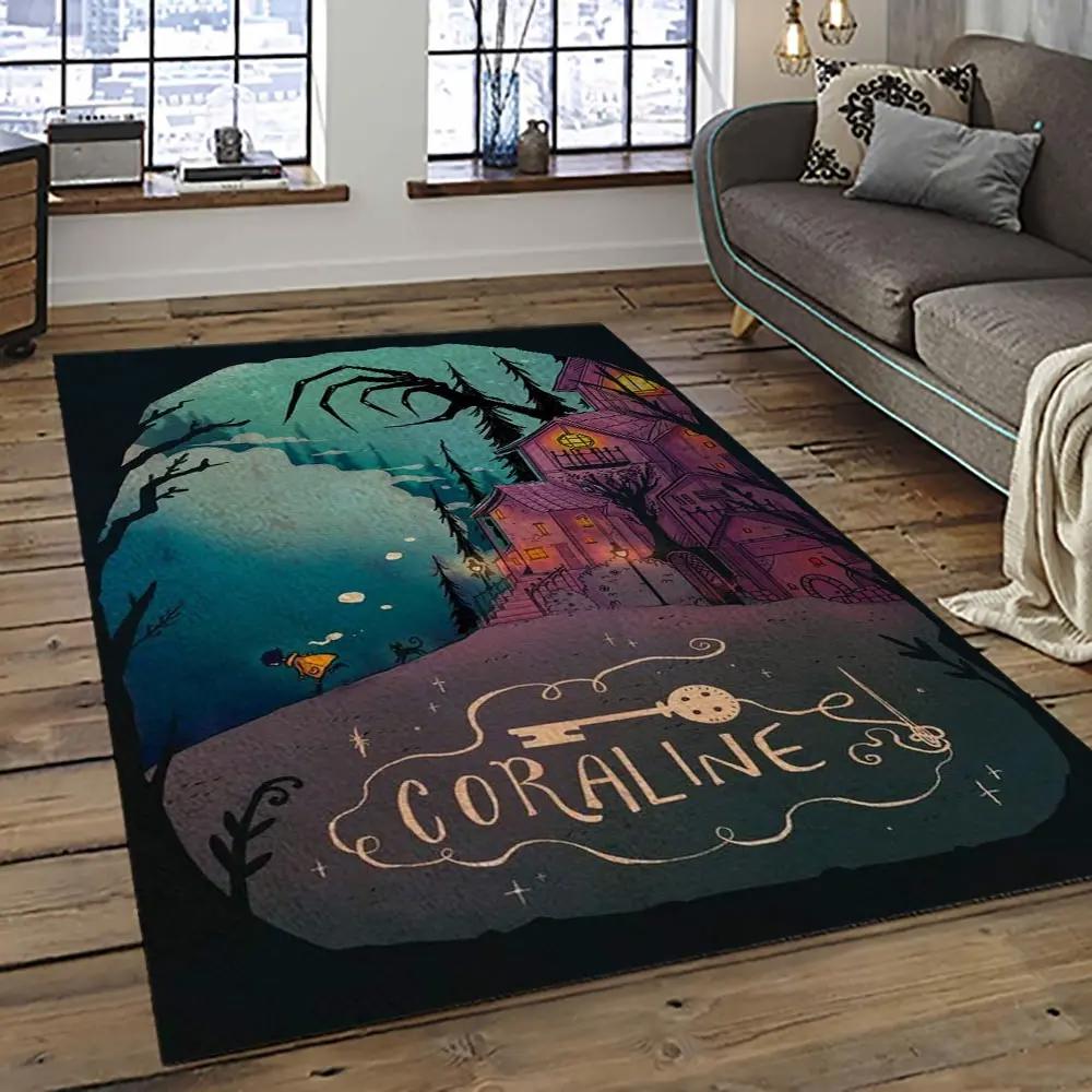 Coraline fantastic film movie carpet area rug home decor halloween gift best present for friends cr29 Rectangle Rug