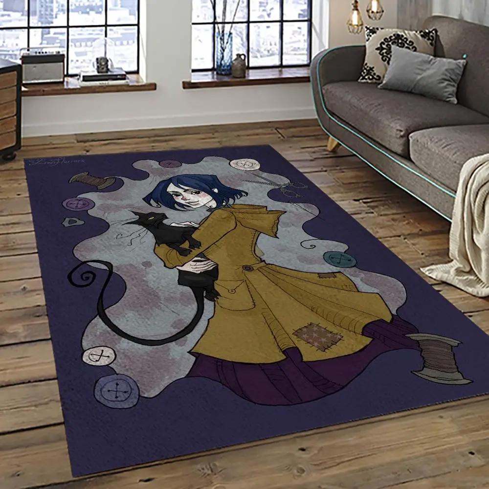 Coraline fantastic film movie carpet area rug home decor halloween gift best present for friends cr32 Rectangle Rug