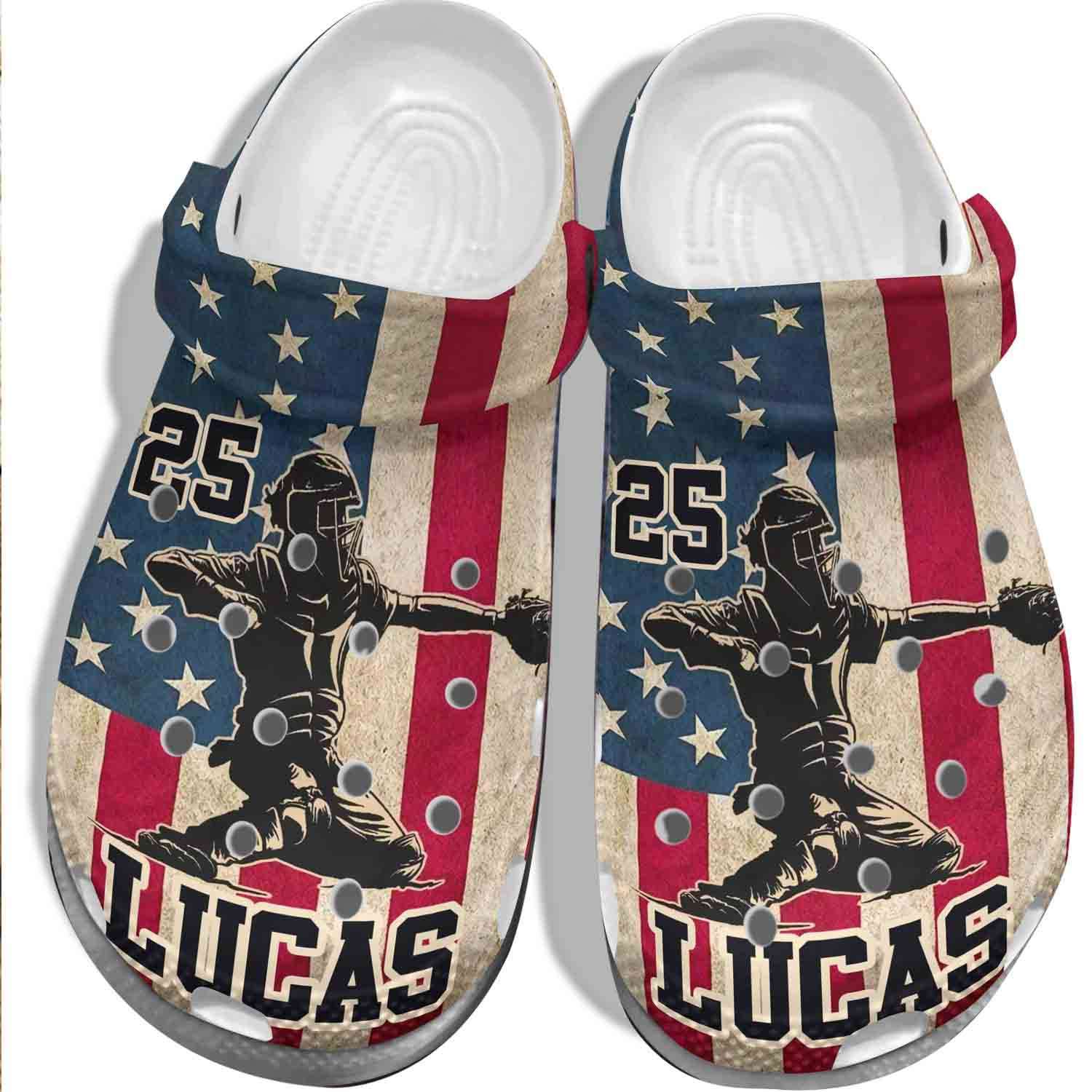 Crocs outfit - baseball 4th of july usa flag crocs crocband clogs - 193 Crocs Outfit